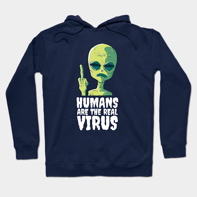 Humans are the real virus Hoodie by cecatto1994